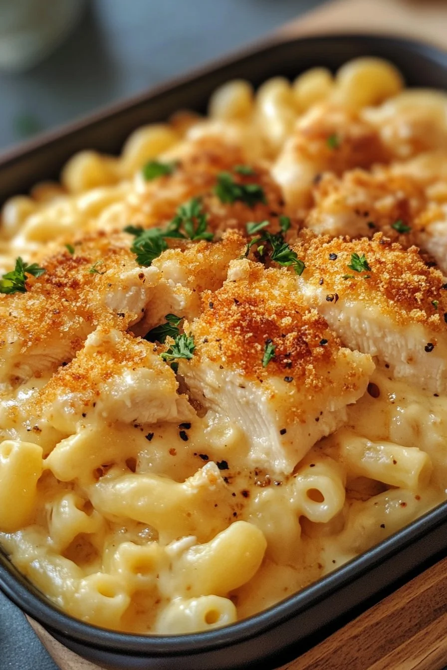 Creamy Honey Pepper Chicken Mac and Cheese Delight