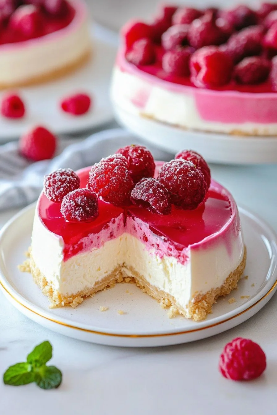 No-Bake Greek Yogurt Jello Cheesecake