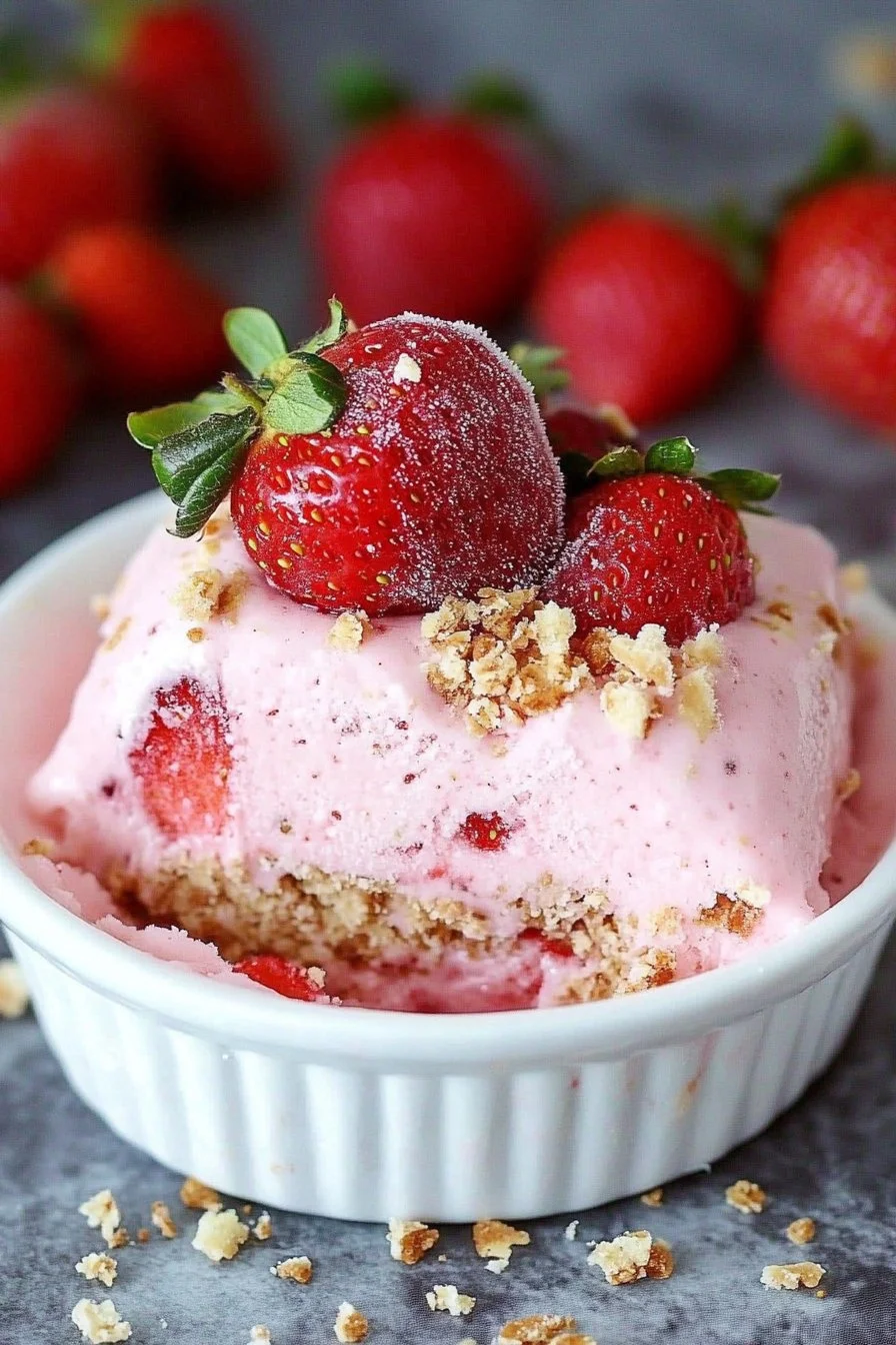 Easy Frozen Strawberry Dessert