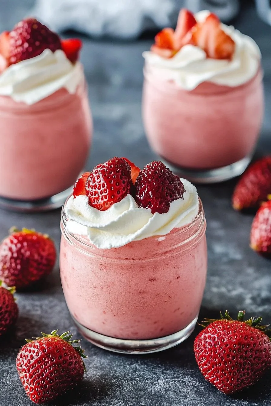 3 Ingredient Strawberry Mousse