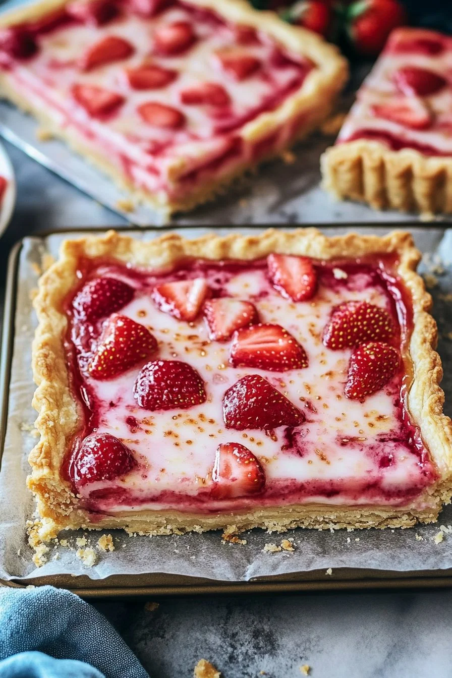 Strawberry Pop Tart Slab Pie Recipe
