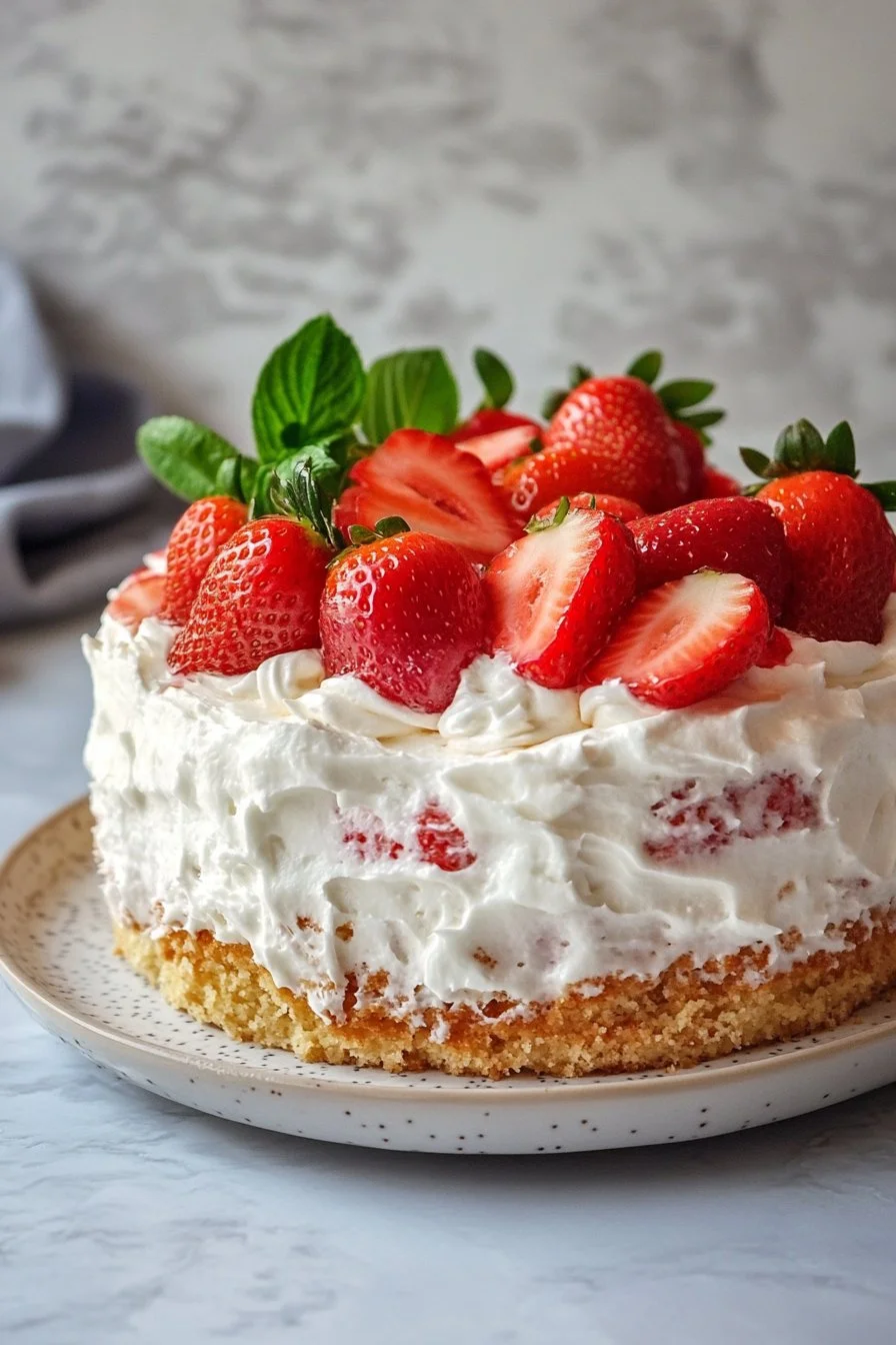 Strawberry Cheesecake Poke Cake