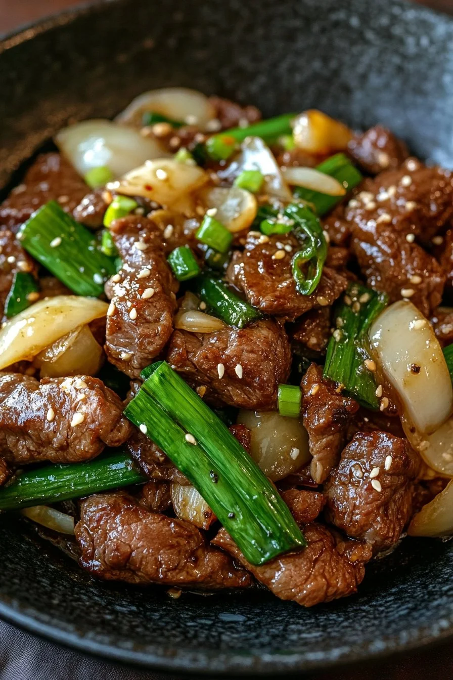 Chinese Beef and Onion Stir Fry