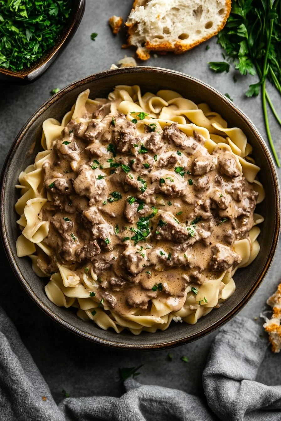 Ground Beef Stroganoff