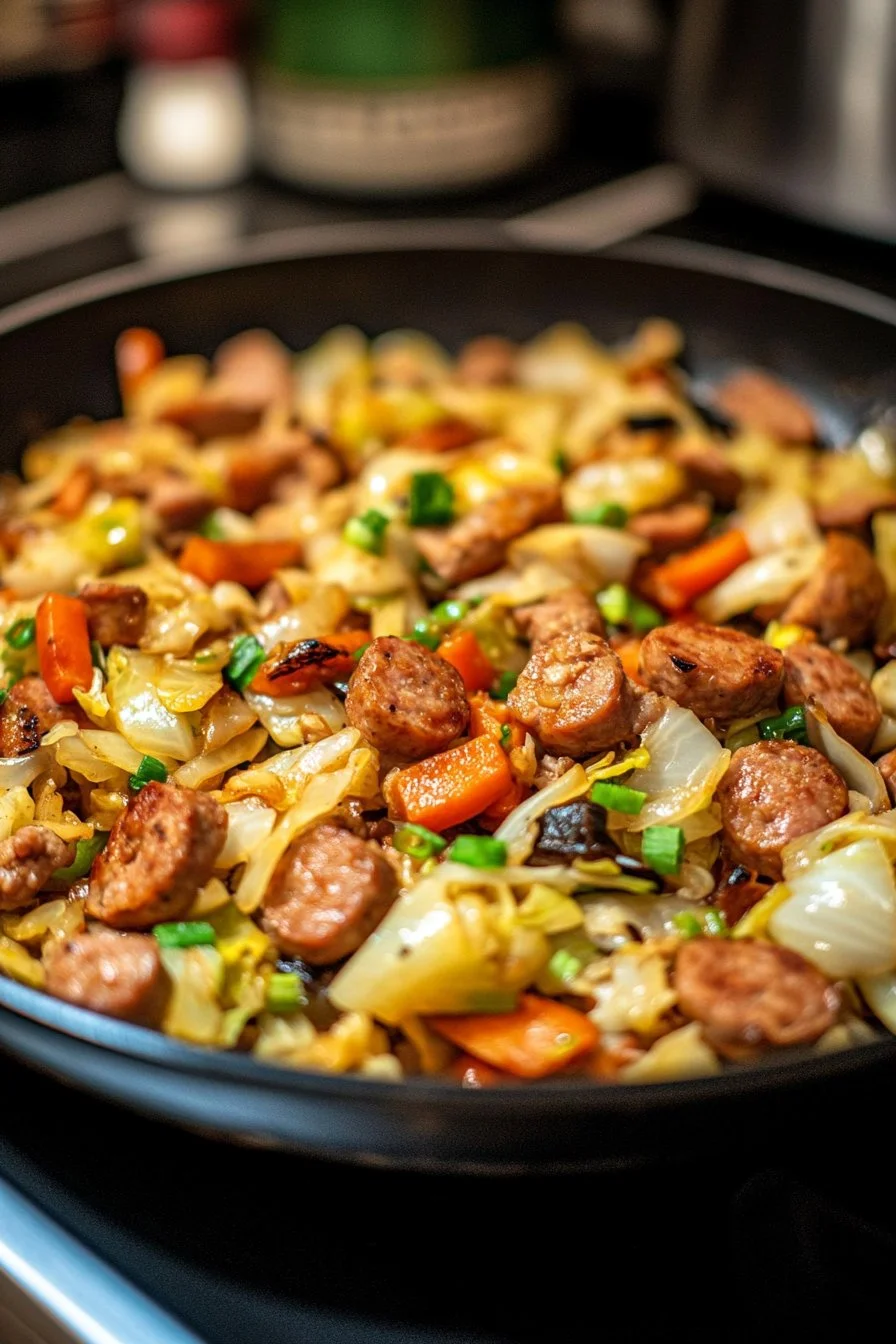 Sausage and Cabbage Stir Fry