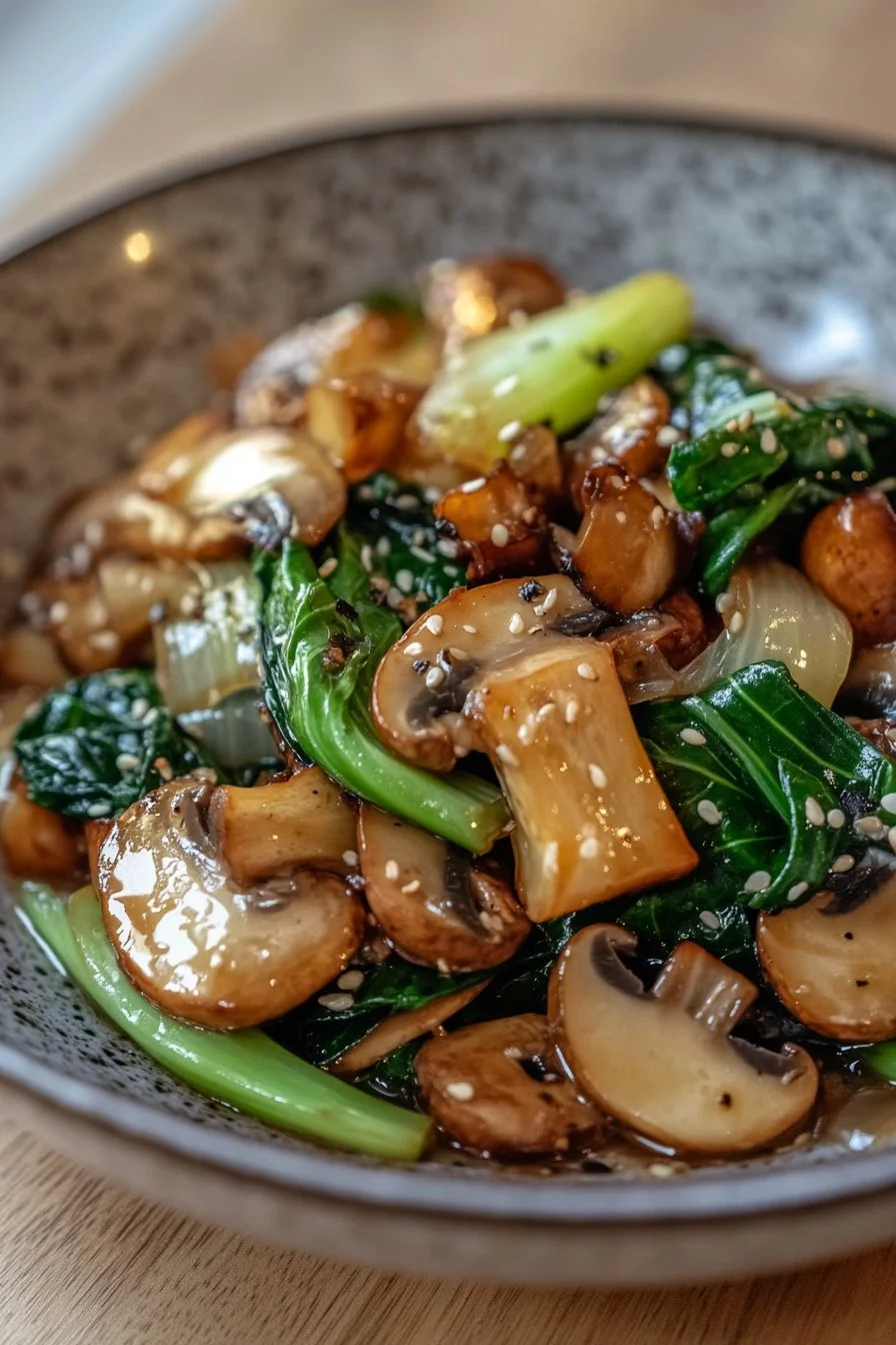 Bok Choy and Mushroom Stir Fry