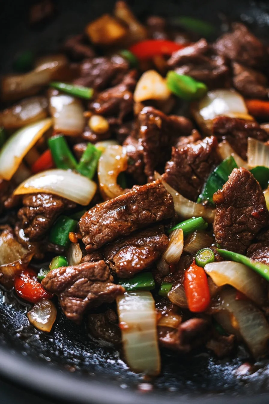 Chinese Beef and Onion Stir Fry