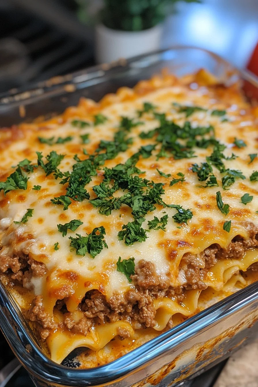 Cheesy Hamburger Helper Lasagna