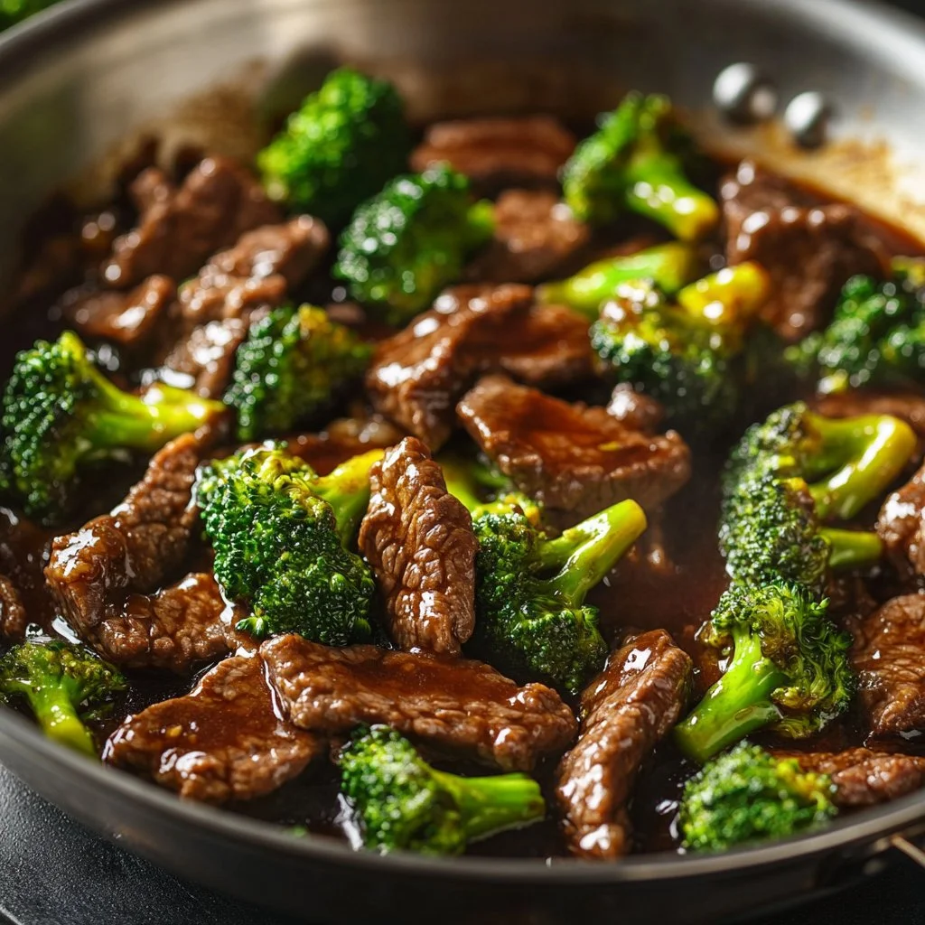 Delicious Beef with Broccoli Stir-Fry served in a bowl
