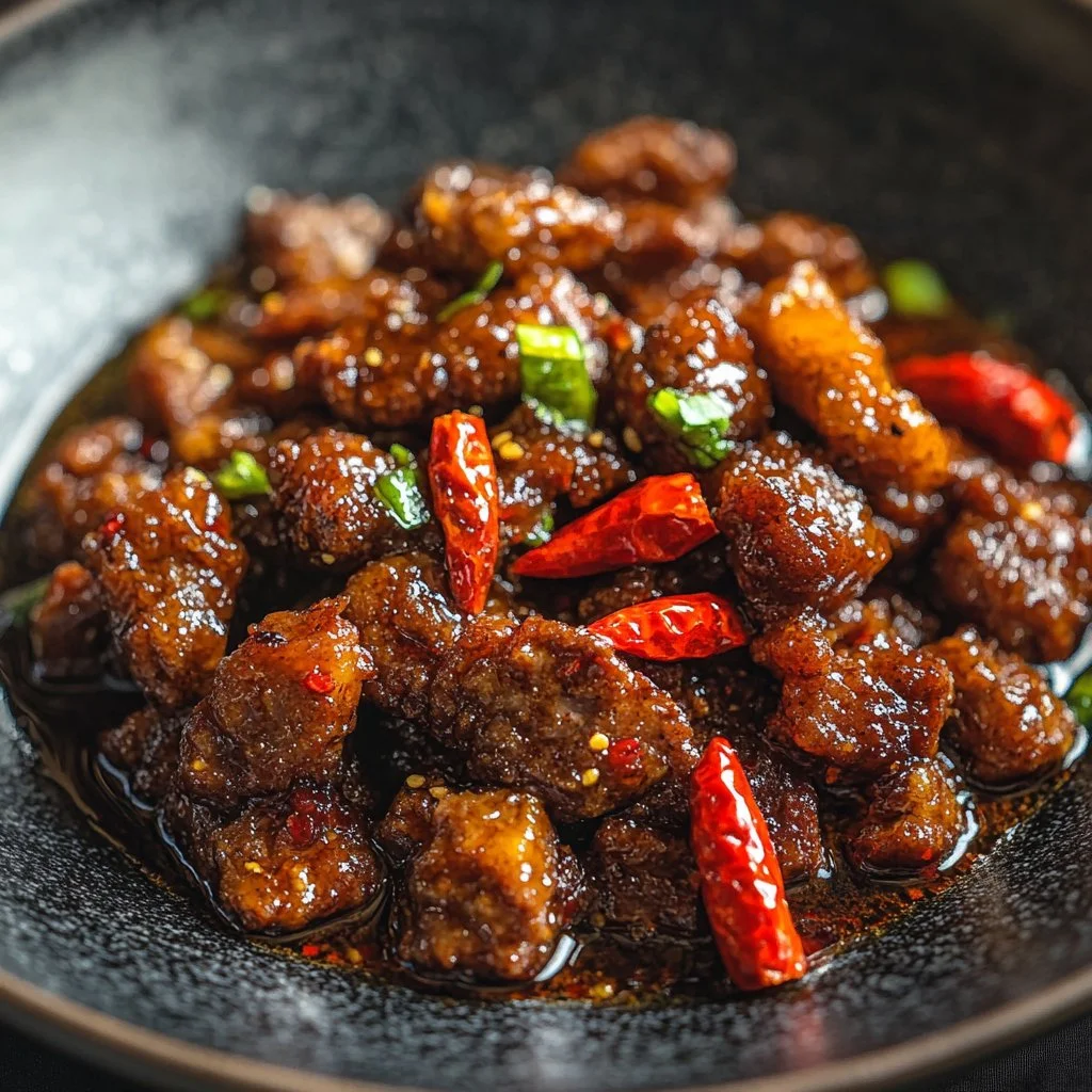 Delicious Crispy Chilli Beef stir-fry with vibrant vegetables