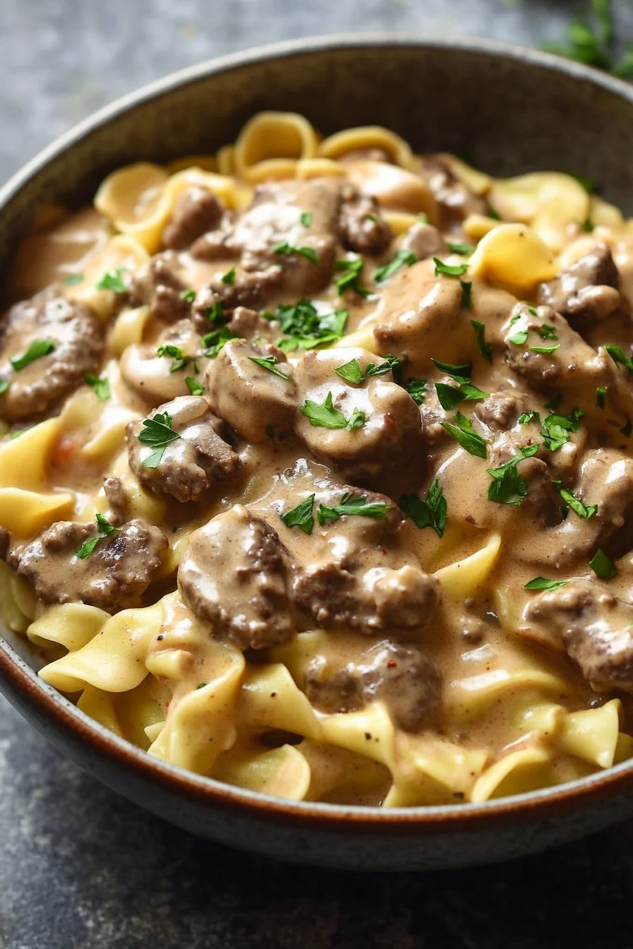 Copycat Homemade Hamburger Helper Beef Stroganoff