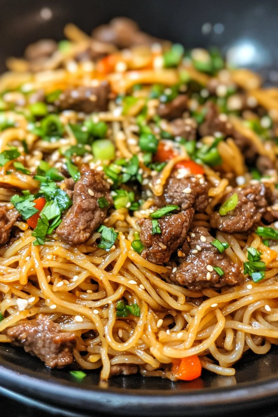 Black Pepper Beef Chow Mein