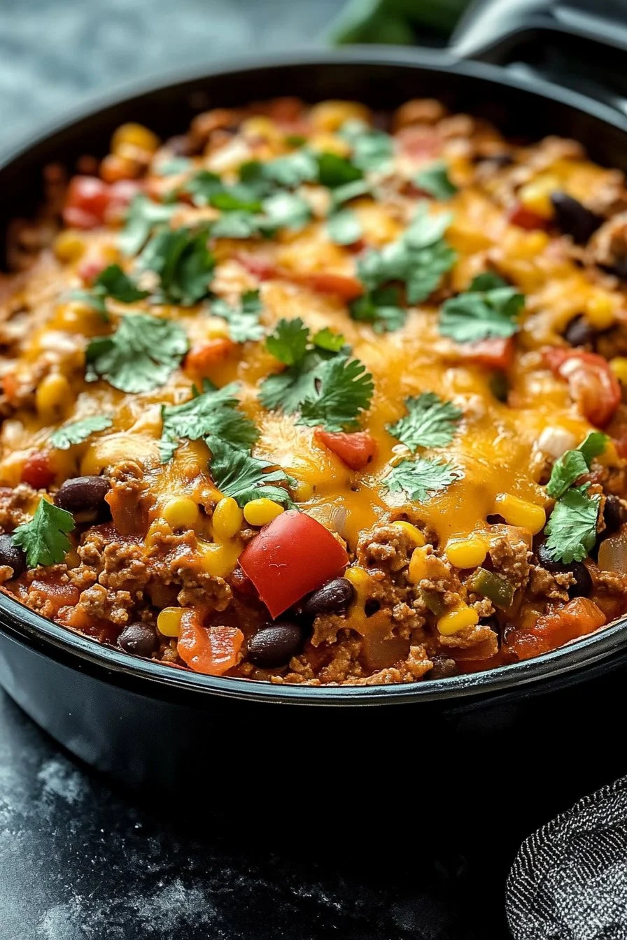Slow Cooker Taco Casserole