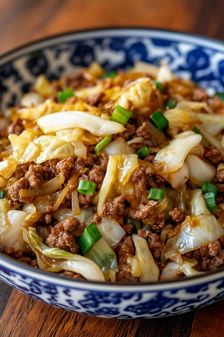 Ground Beef and Cabbage Stir Fry