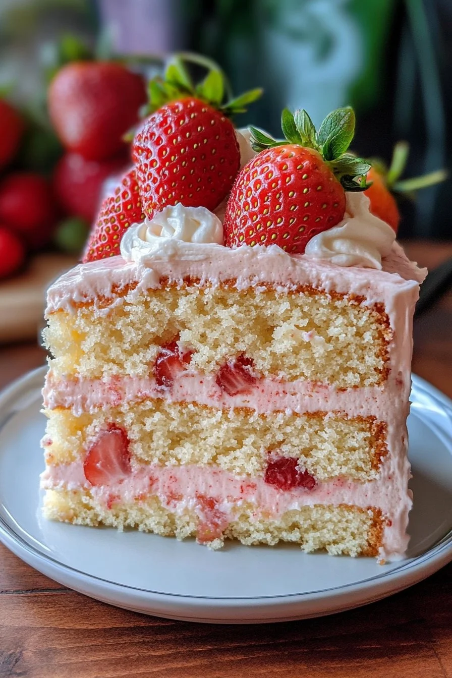 Strawberry Custard Delight Cake: A Tasty Recipe Guide