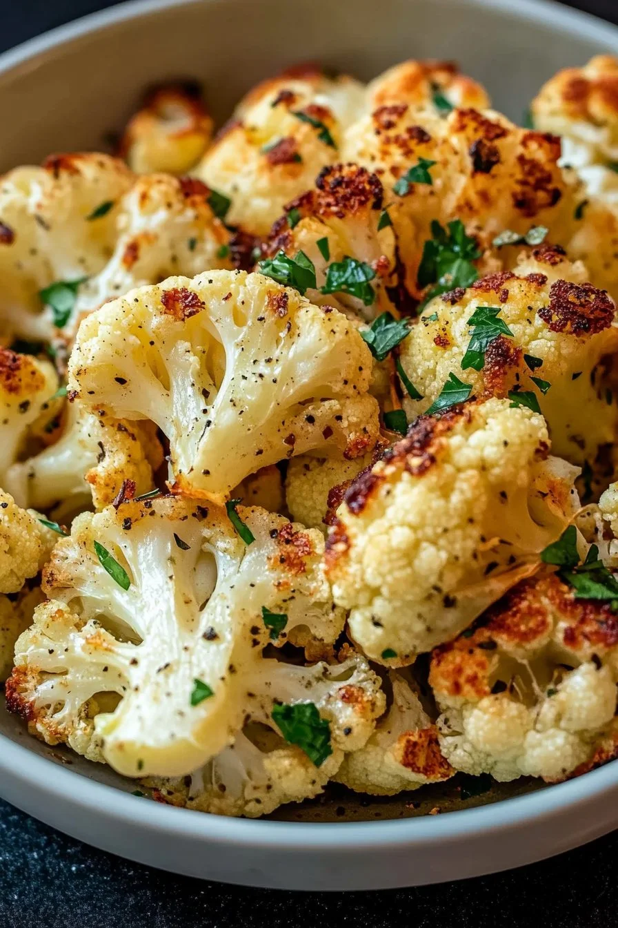 Garlic Butter Roasted Cauliflower