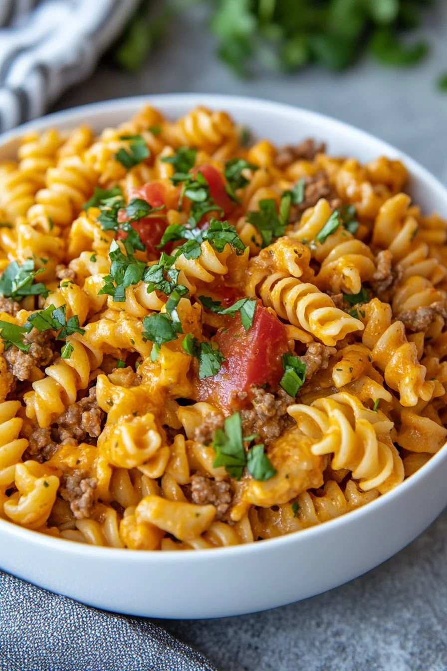 Cheesy Taco Pasta