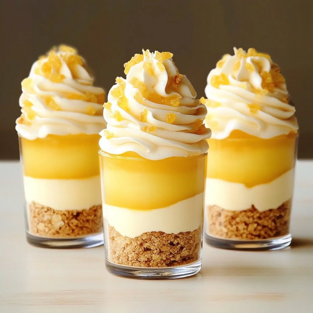 Lemon curd cheesecake dessert cups topped with fresh lemon zest.