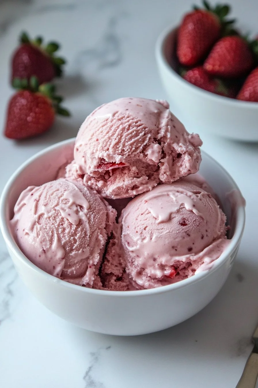 Homemade Strawberry Ice Cream