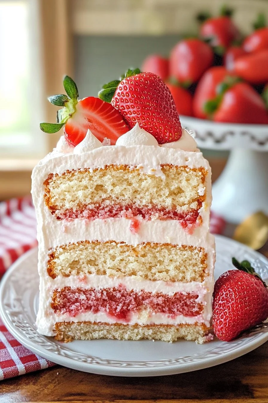 Homemade Strawberry Cake