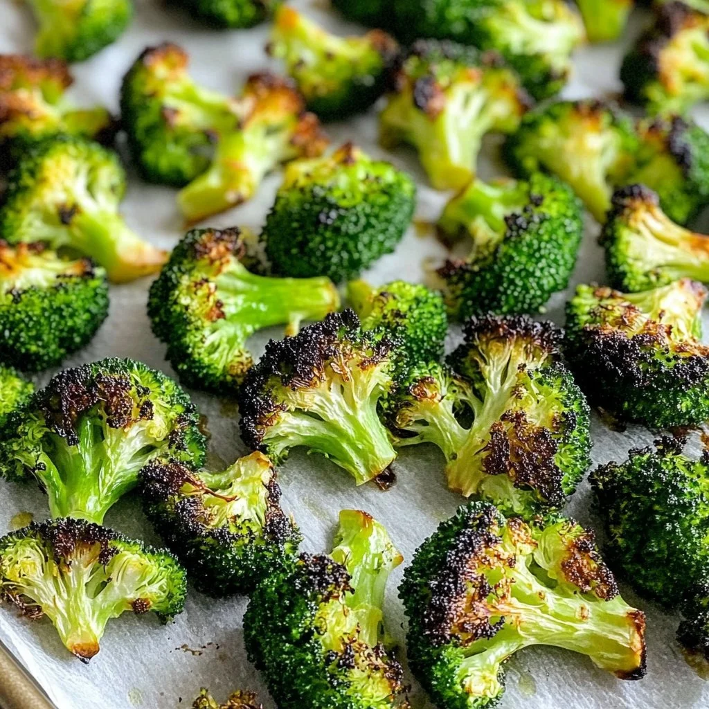 Delicious oven-roasted broccoli with a crispy texture