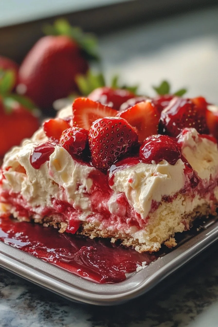 Strawberry Cheesecake Dump Cake