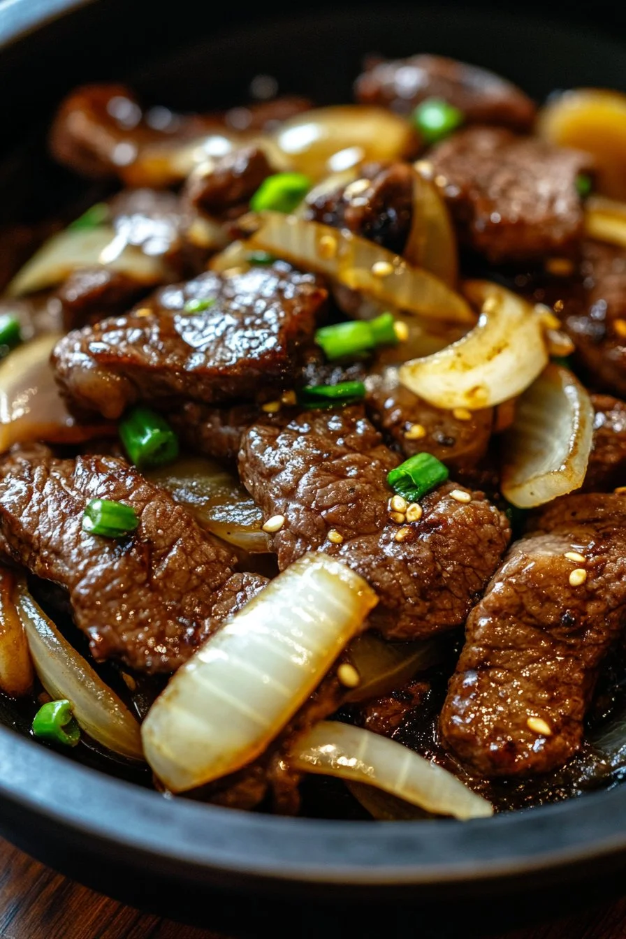 Sizzling Chinese Pepper Steak with Onions