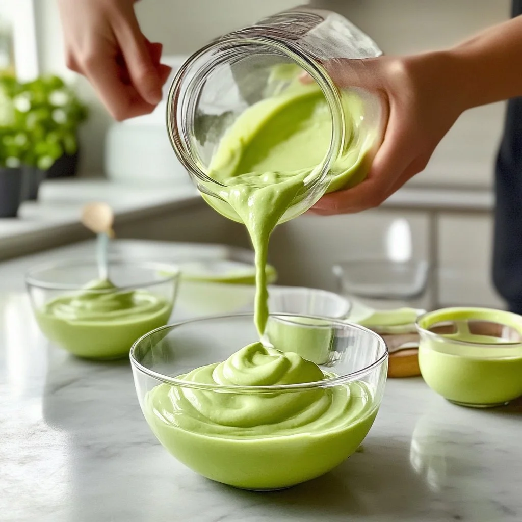 Delicious avocado pudding served in a bowl, a healthy dessert option.