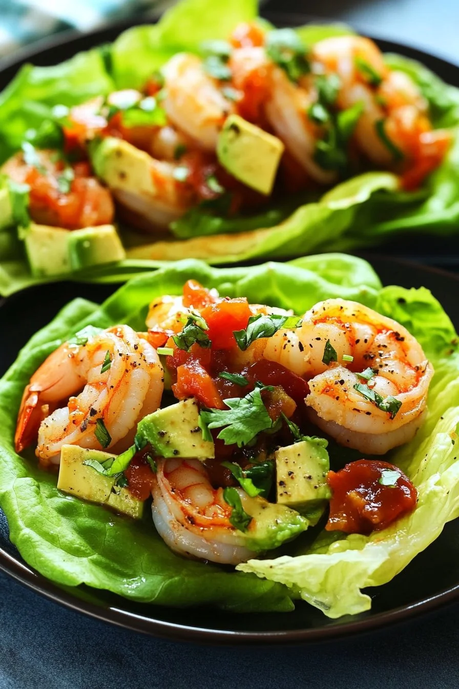 Avocado & Shrimp Lettuce Wraps
