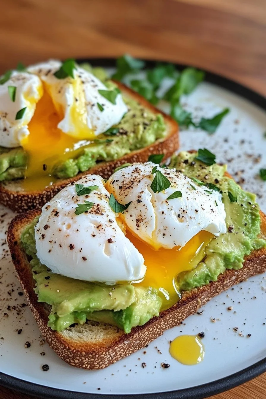 Avocado Toast Delight with Poached Egg