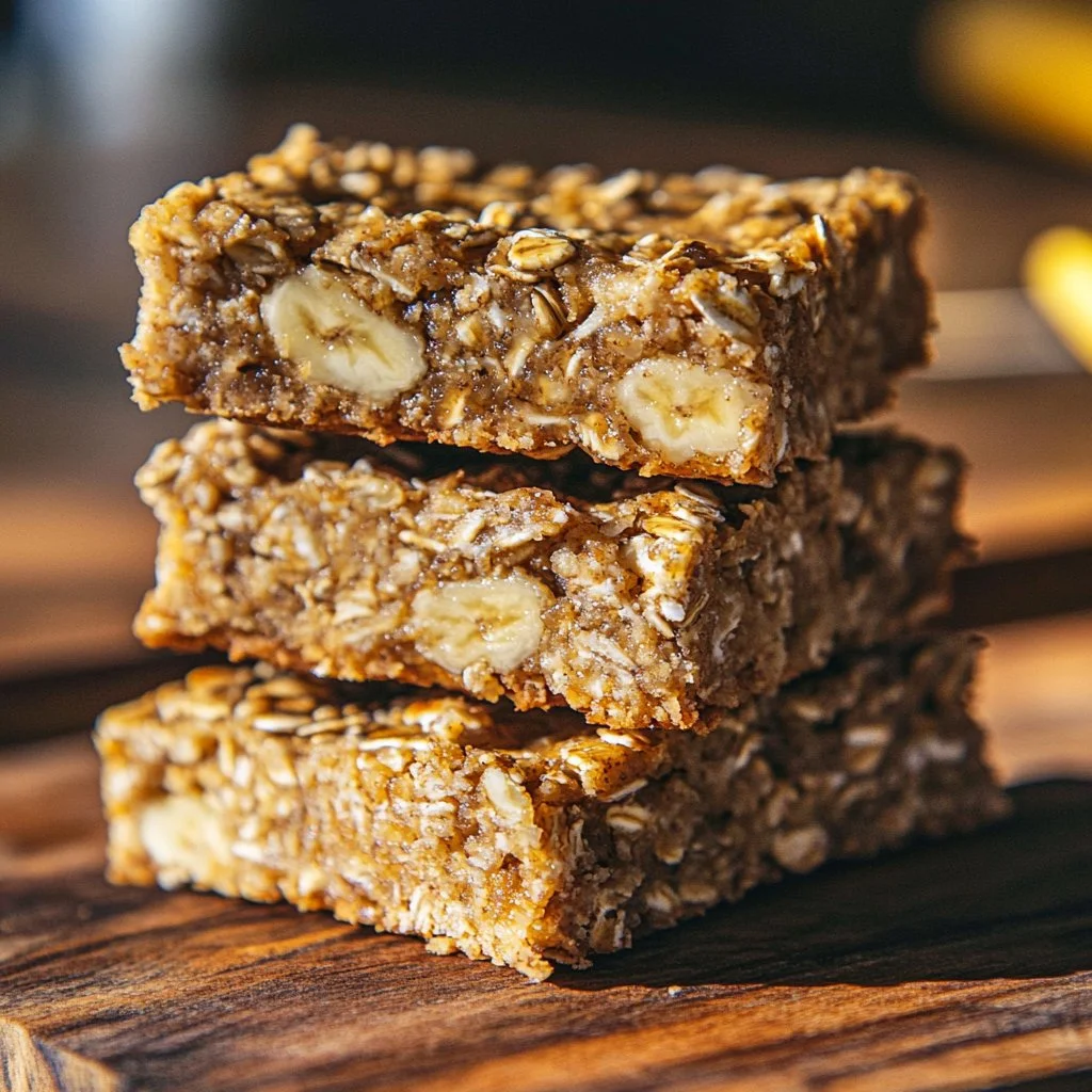 Healthy banana oatmeal bars for a nutritious snack
