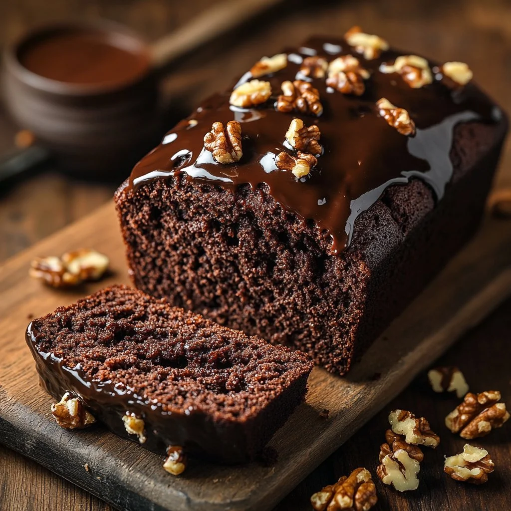 Delicious homemade chocolate banana bread fresh out of the oven