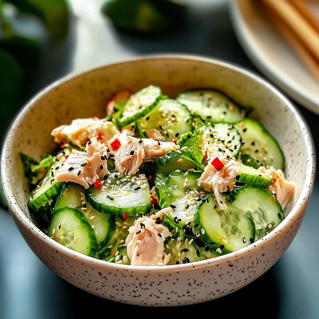 California Roll Cucumber Salad with sushi ingredients and fresh vegetables