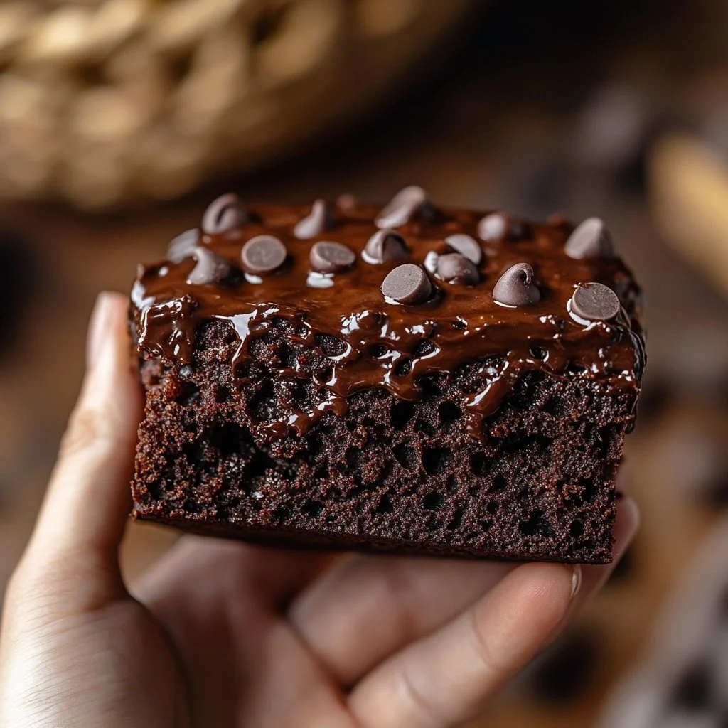 Delicious Chocolate Protein Banana Bread with bananas and chocolate chips