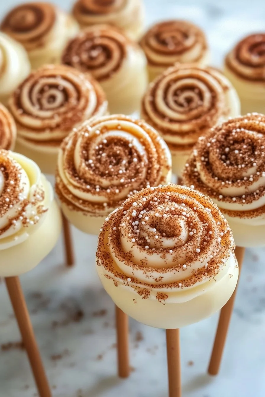 Cinnamon Roll Cake Pops