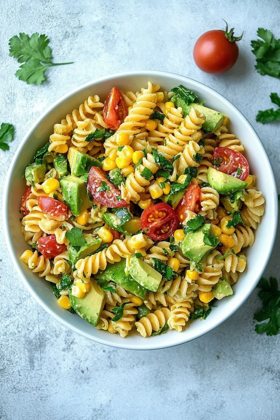 Corn and Avocado Pasta Salad
