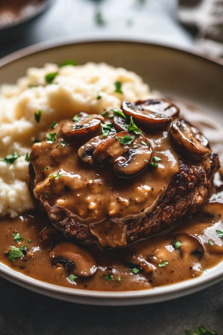Crock Pot Salisbury Steak with Mushroom Gravy Recipe