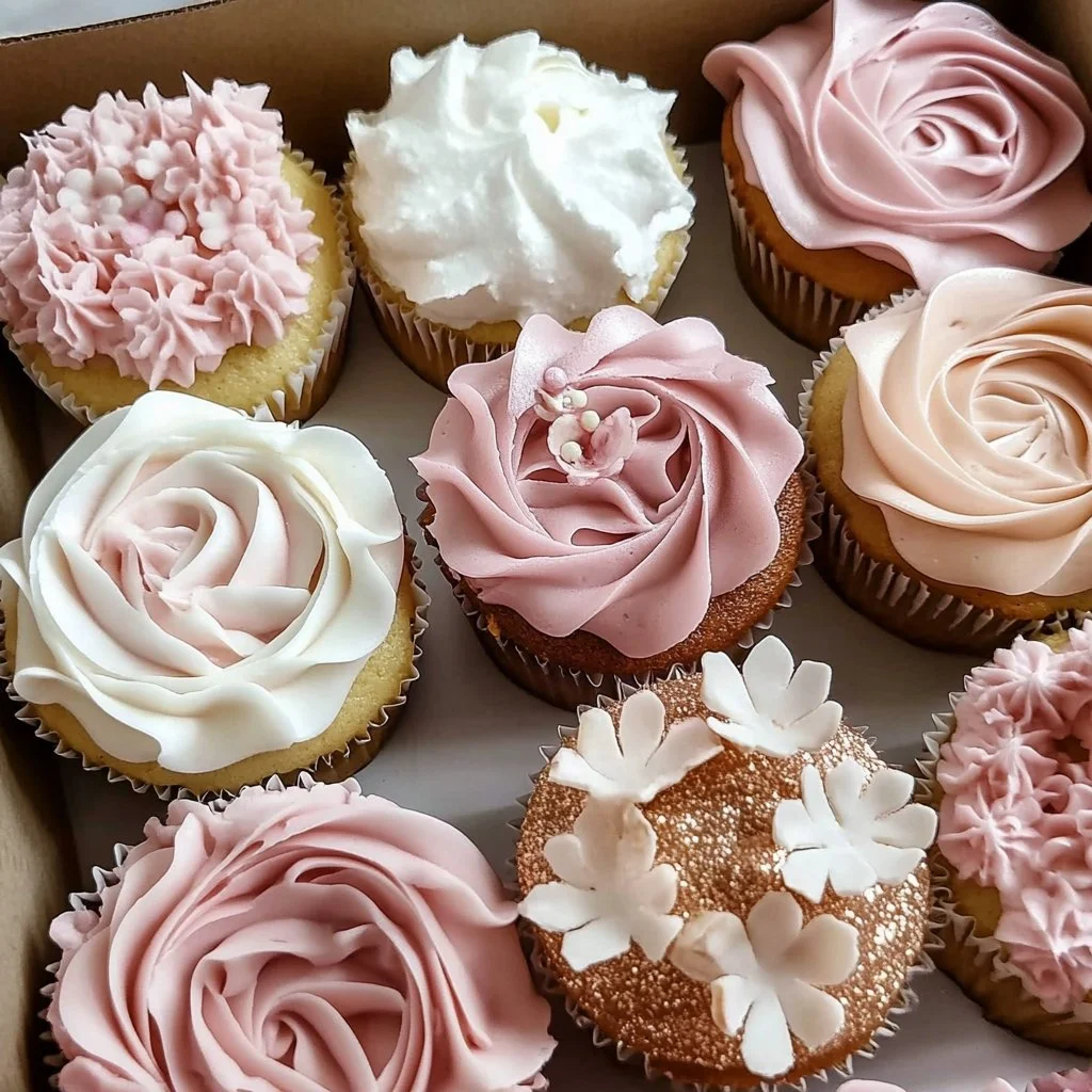 Delicious custom cupcakes with unique designs and flavors