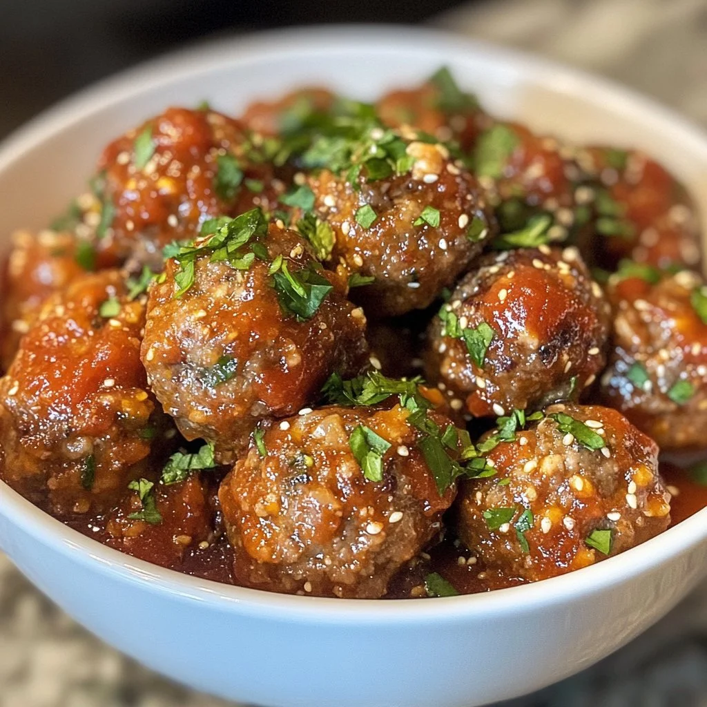 Delicious plate of homemade meatballs from an easy meatball recipe