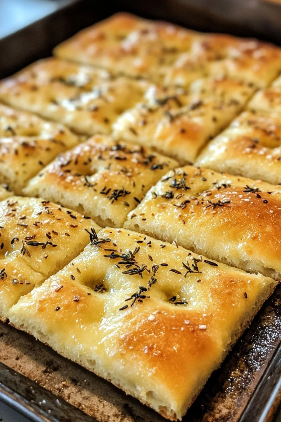 Easy Sourdough Focaccia Bread Recipe (Overnight or Same Day)