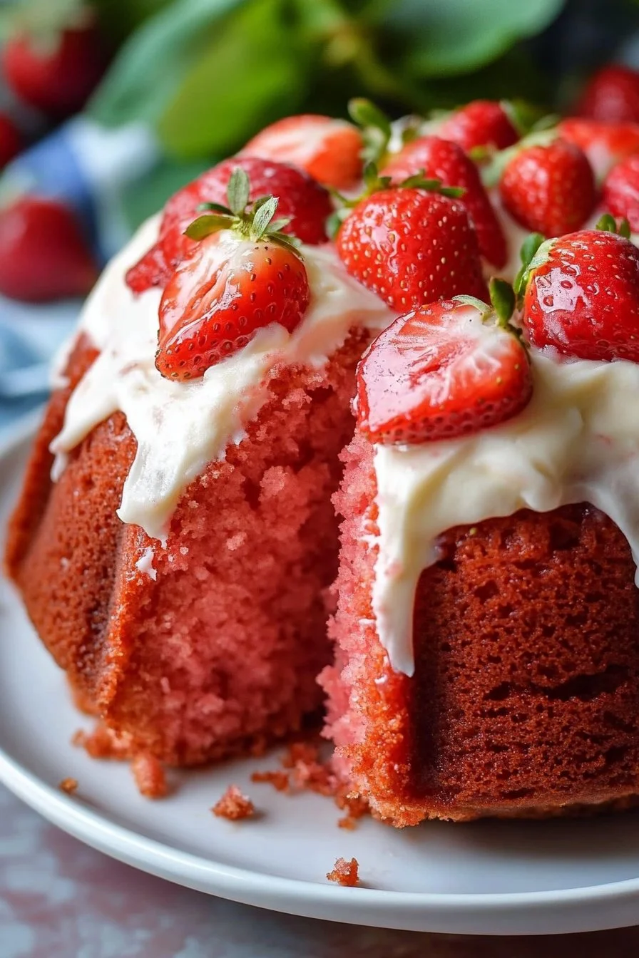 Easy Strawberry Pound Cake