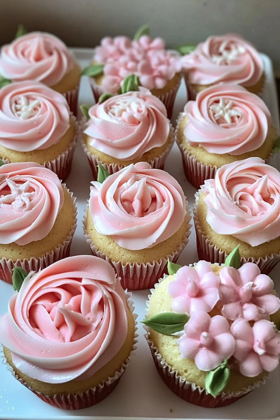 Flower cupcakes