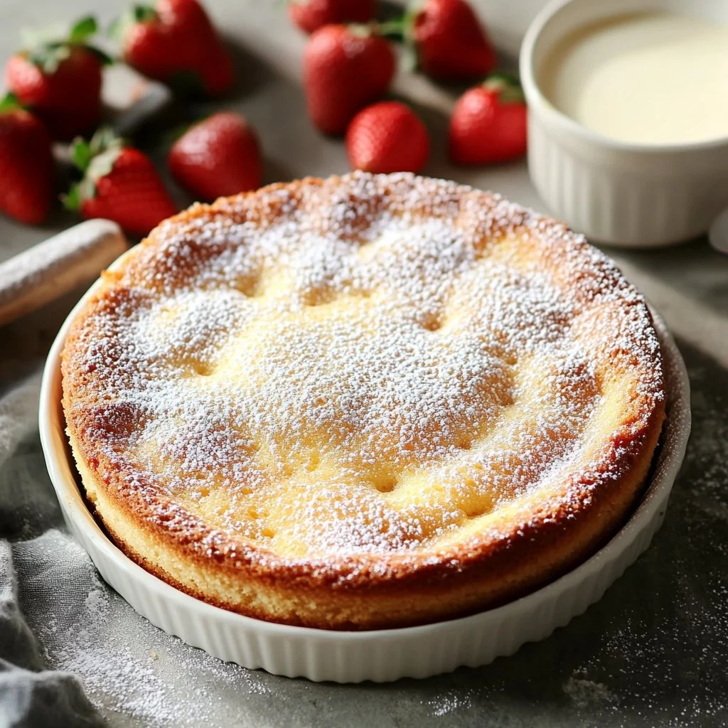 Delicious slice of French Butter Cake with a golden crust and creamy texture