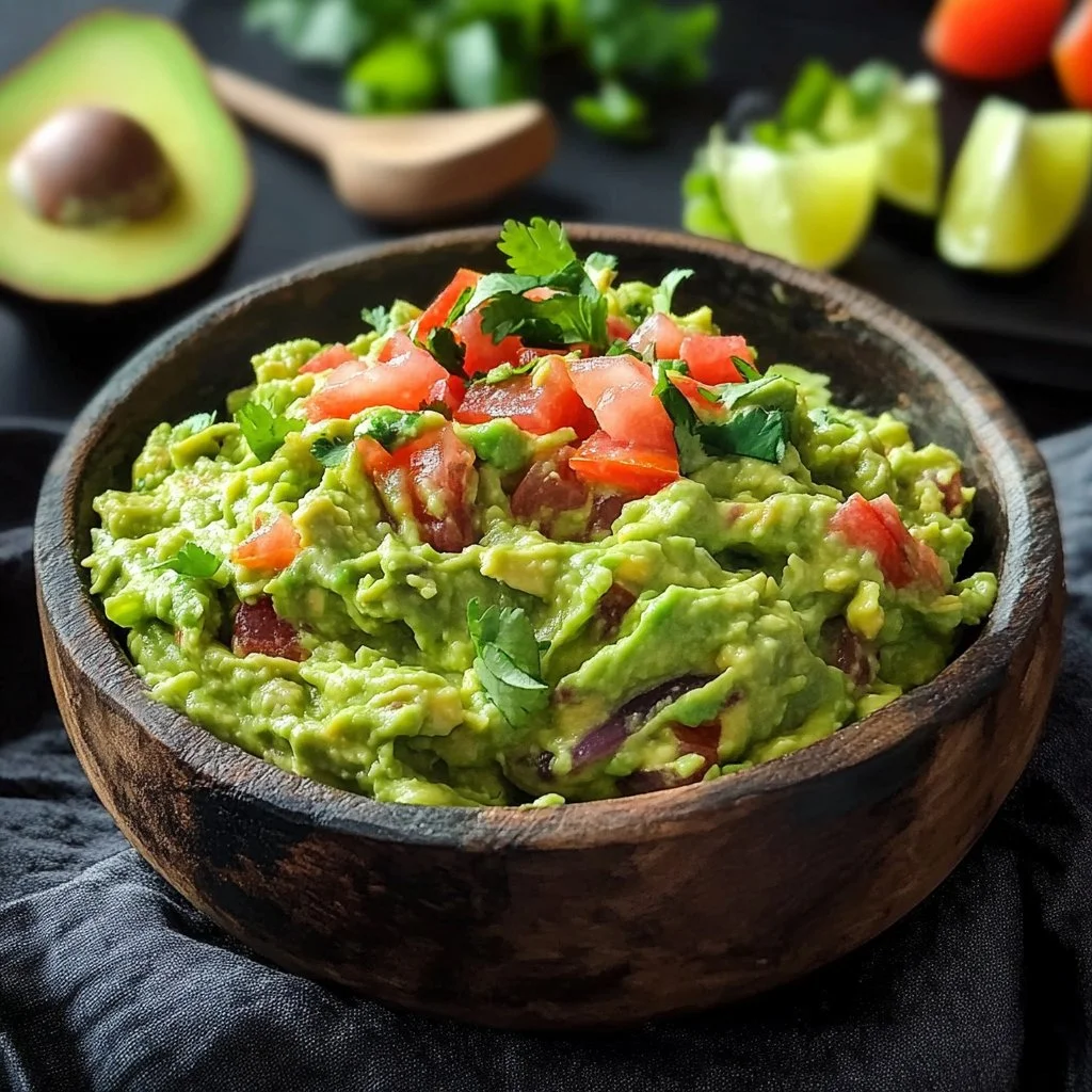 Freshly made guacamole served in a bowl with tortilla chips