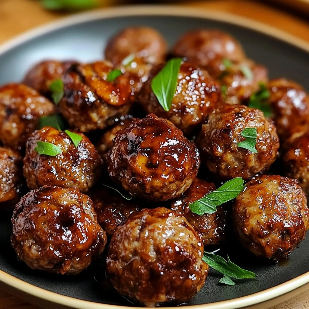 Delicious and healthy vegan mushroom meatballs served in a bowl