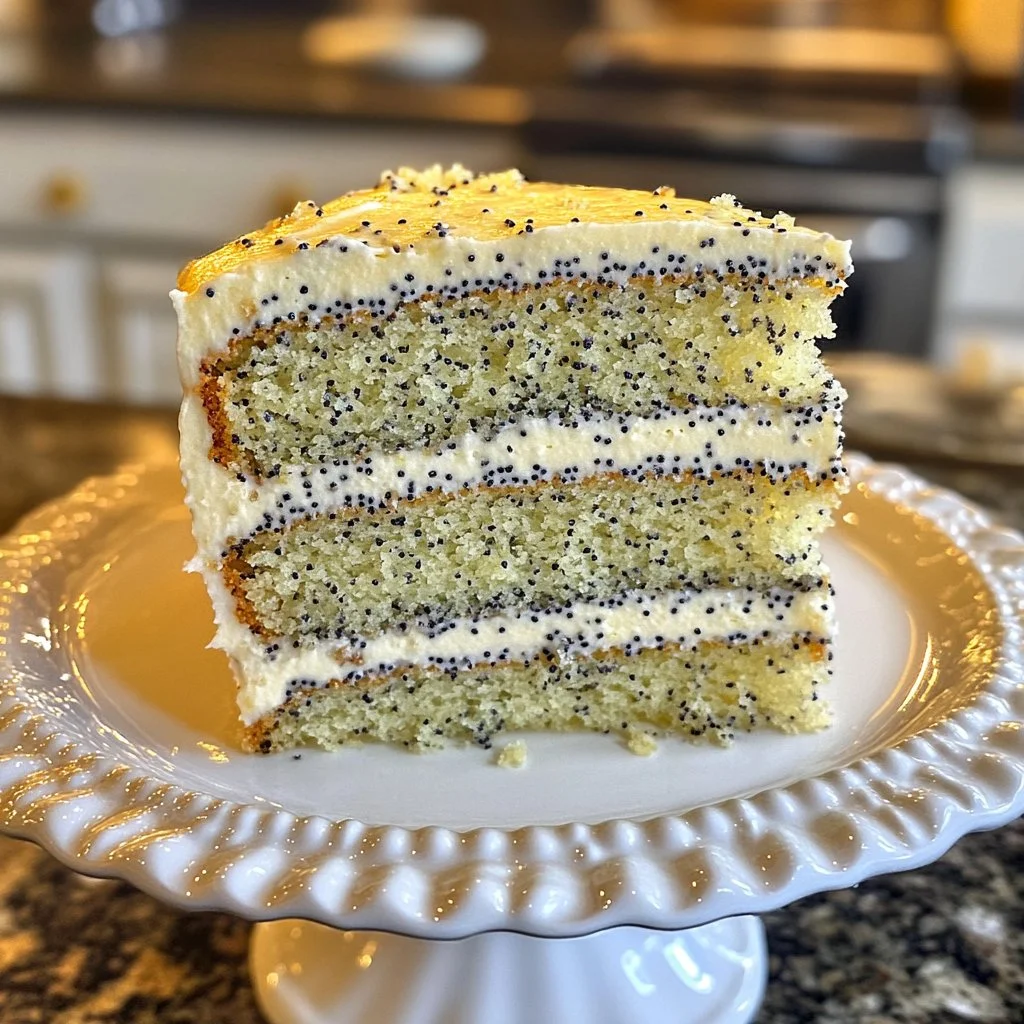 Delicious lemon poppy seed cake ready to wow your family and friends.