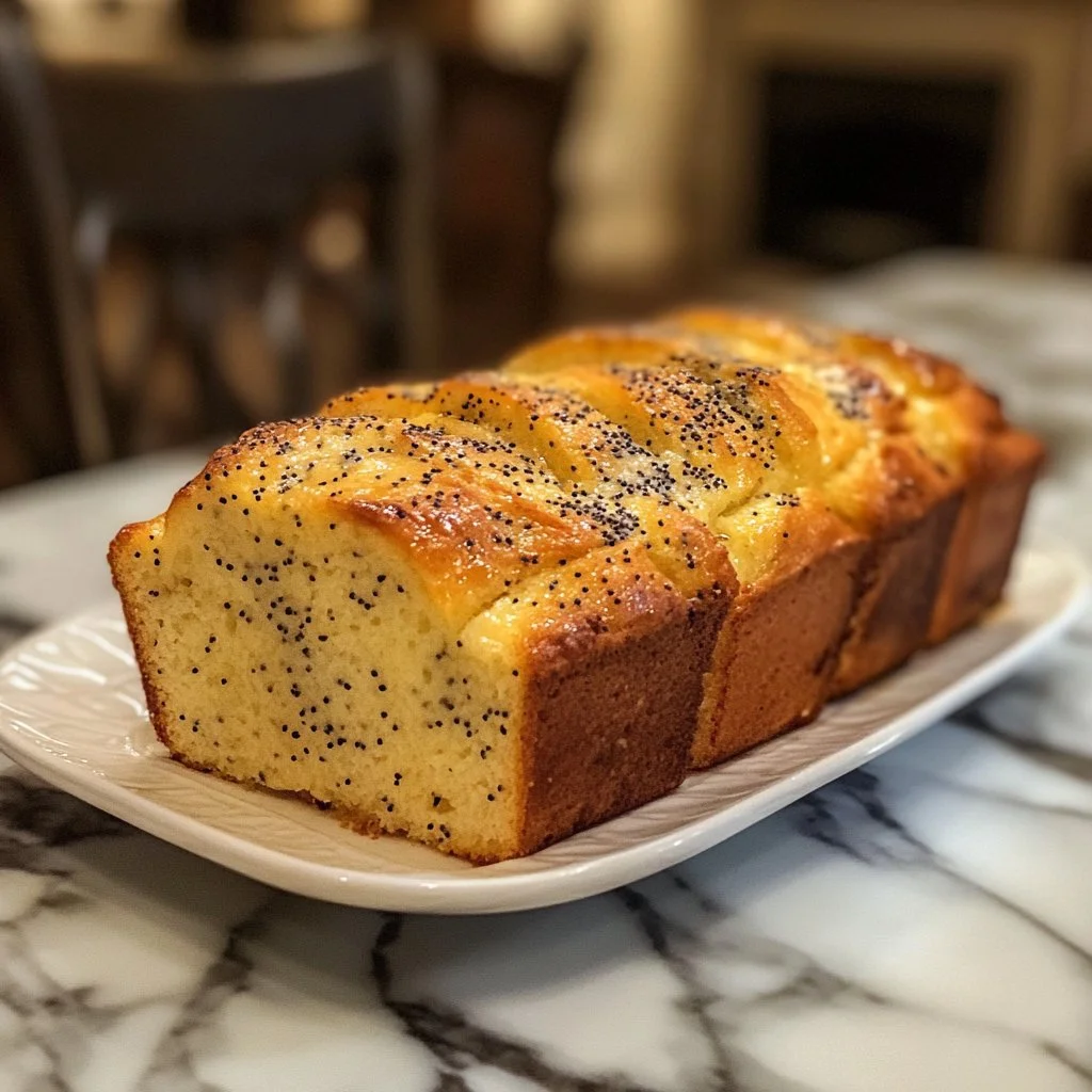 Lemon Poppy Seed Loaf with French yogurt for extra moisture and flavor