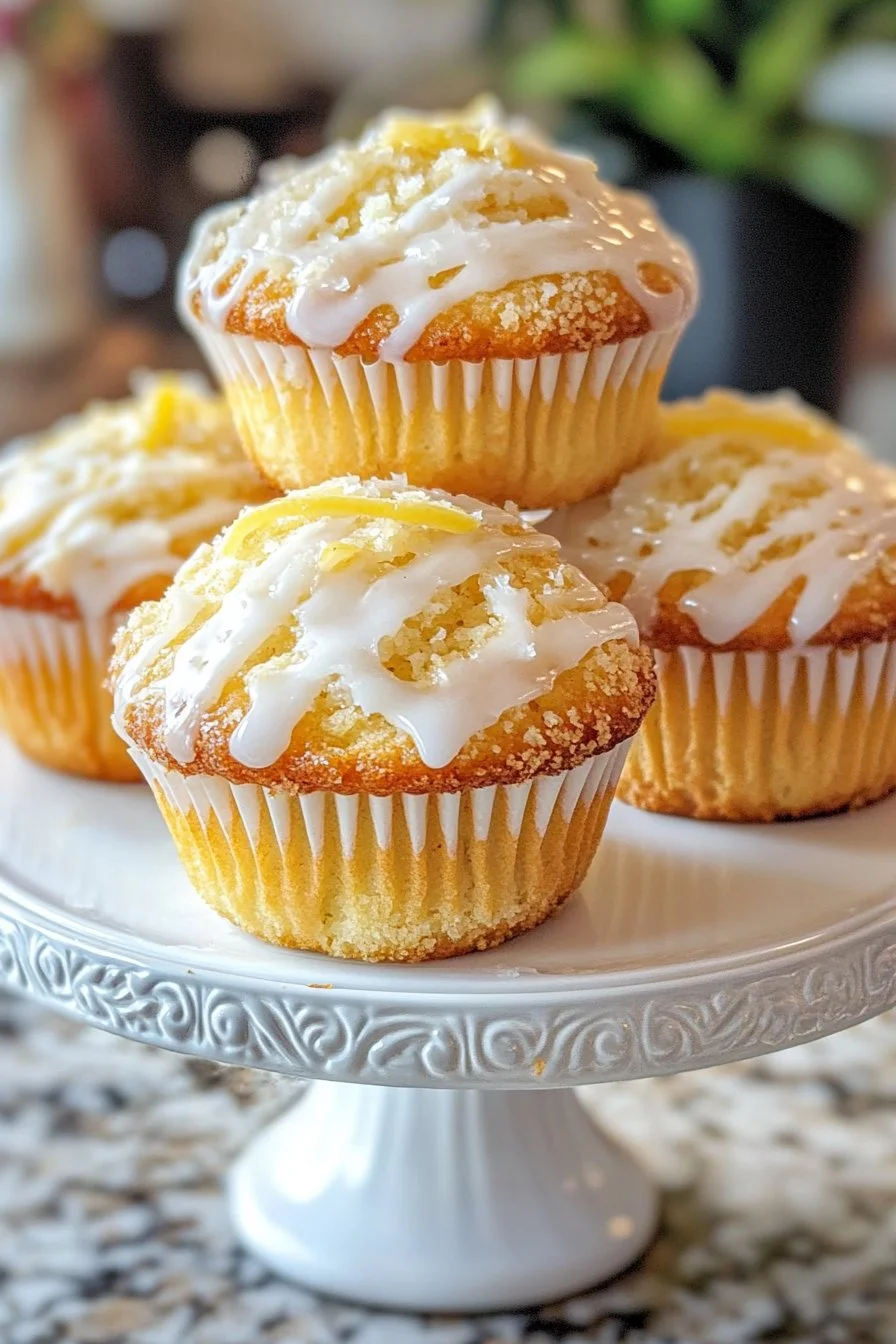 Lemon Poppy Seed Muffins with Lemon Glaze