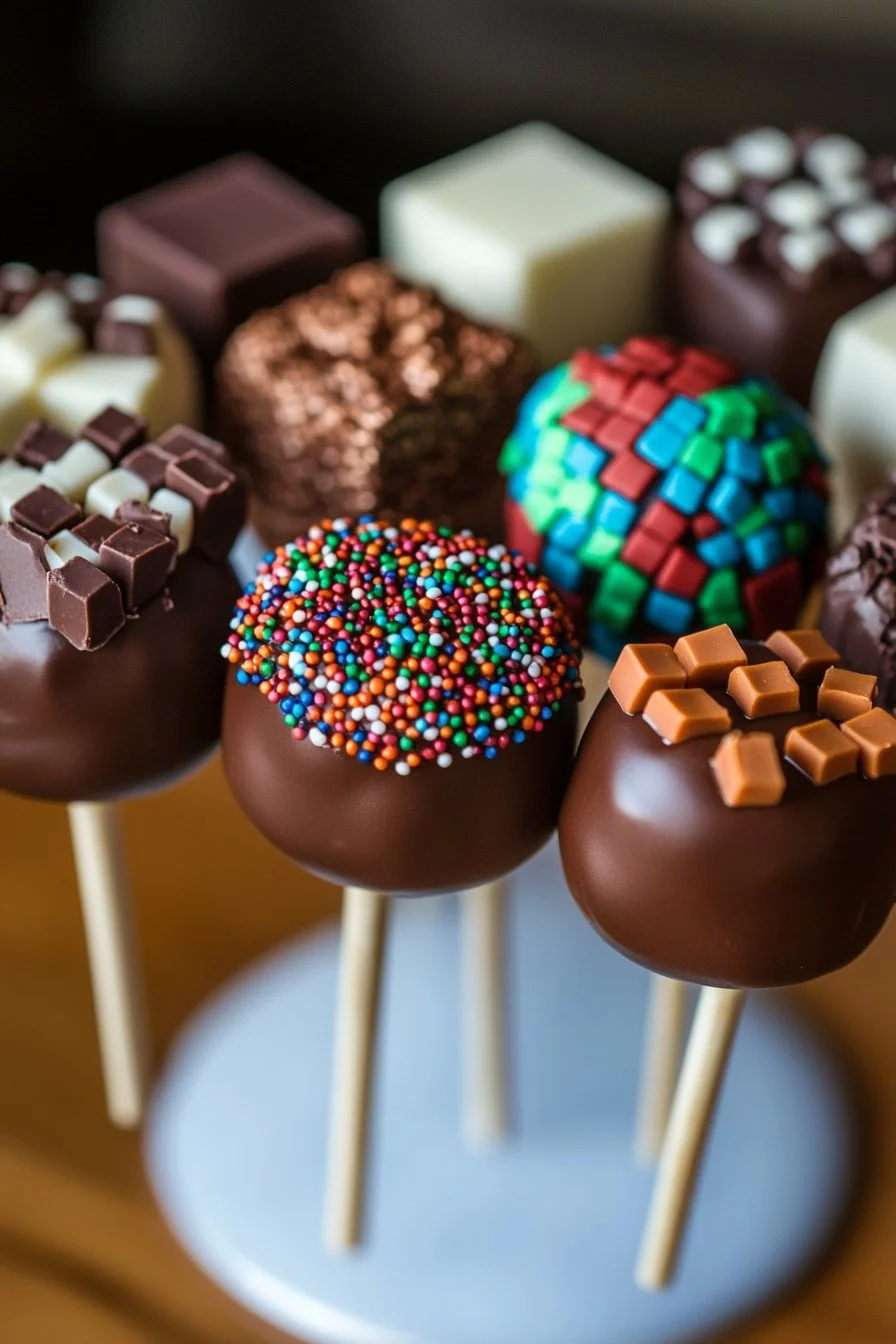 Minecraft Cake Pops