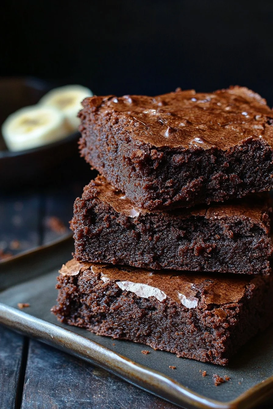 Moist Banana Bread Brownies